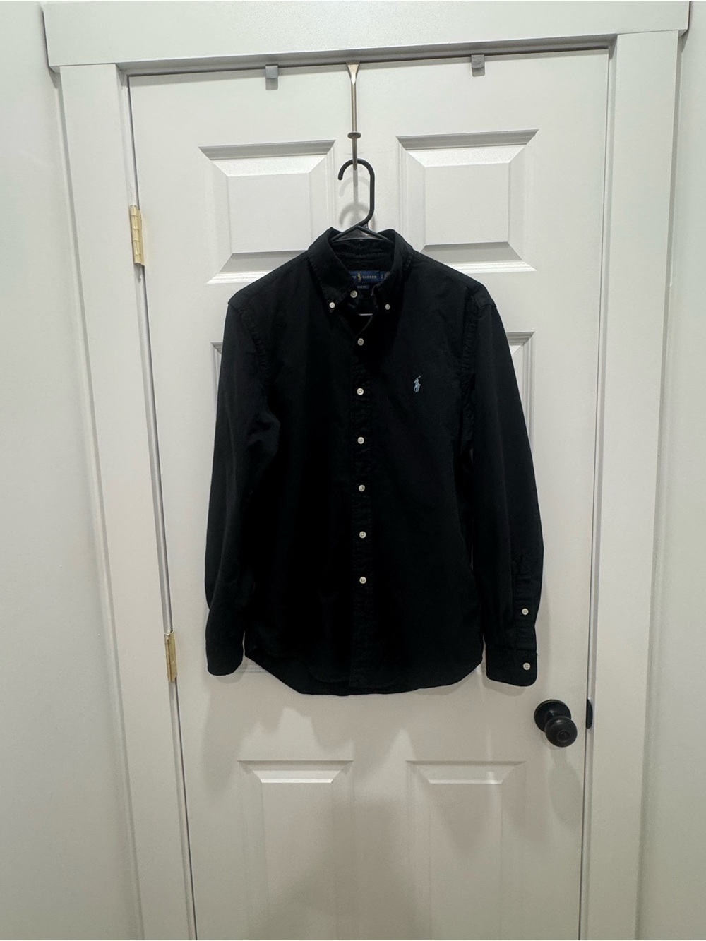 Ralph Lauren Men’s Black Button-Down Shirt with Polo Logo